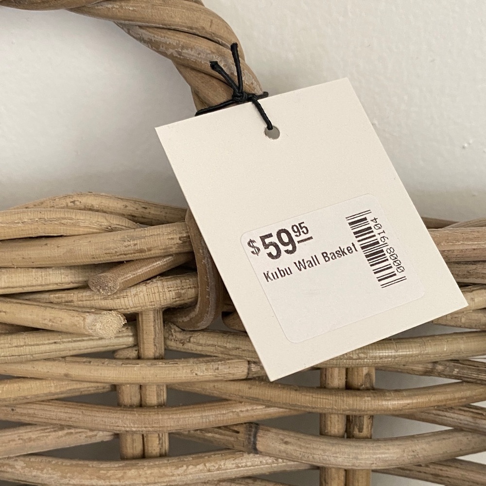 NWT Handwoven Wall Basket - Picture 6 of 6